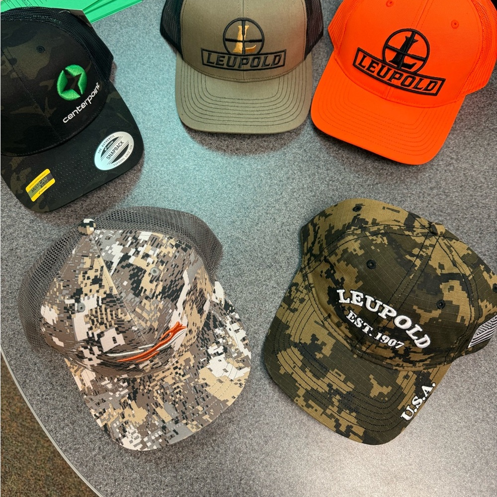 Leupold and Camo Baseball Caps